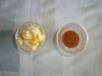 Margarina e canela para bolo integral de fruta